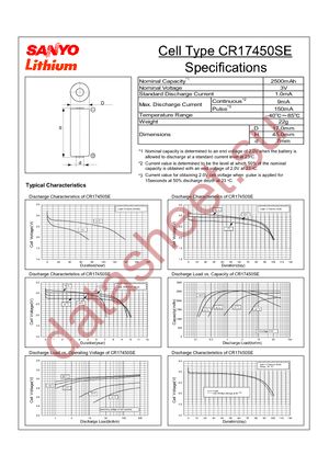 CR17450SE LITH-12 PRESSURE CONTACTS datasheet  